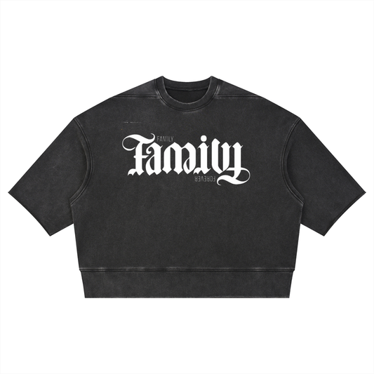 Unisex Mineral Wash Boxy Raw Edge T-Shirt